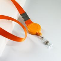 Retractable Work Permit Hanging Rope Stretchable Long Lanyard Office ID Card Holder Porta Credenciales Carte Infirmière orange