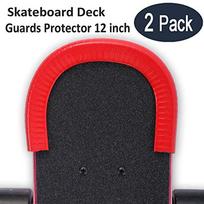 Electric Longboard Surf Skateboard Deck Guards Durable Shock Absorbing Rubber Protective Cover raudona
