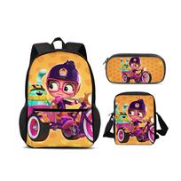 Abby Hatcher backpack pencil case shoulder bag 3Pcs Set new cartoon print, best birthday gift for boys and girls going to school