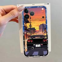 Japanese JDM Drift Car Case for iPhone 17 Pro Max 16 12 Mini 17e XR 11 13 Pro 14 Plus 15 XS Max Air Soft Phone Cover iPhone 12