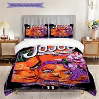 Jojos Bizarre Adventure Diamond Unbreakable Bedding (1 * duvet cover + 2 * pillowcase, without core) 2D Flat Christmas birthday gift 135x200cm
