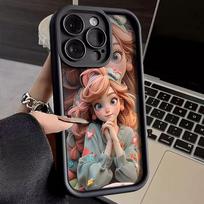 Rapunzel phone case for Apple iPhone 16 Pro, 17 Pro, Max, 15 Pro, and 14 Pro (cartoon style, cute) iPhone 7