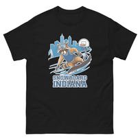 Snowboard Indiana Raccoon USA Snowboarding Animal T-Shirt S