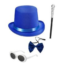 4Pcs Gentlemen Costume Kit With Tall Top Hats And Decorative Neckwear Adult Cosplay Accessory For Historical Reenactment 1