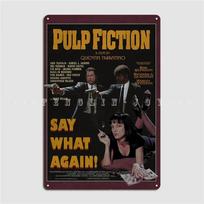 Pulp Fiction Retro Metalinis Ženklas  Vintažinis Kino Plakatas Skardos Ženklas Klubui, vakarėliui, barui, garažui  Sienų Dekoravimo Plokštės 20x30cm（7.8x11.8inch）