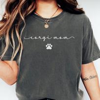Corgi Mom Shirt: Comfort Colors Dog Lover Tee S