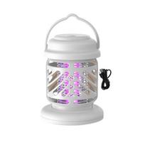 Mini uodų gaudyklė, įkraunama per USB, elektrinė uodų gaudyklė su UV LED šviesa, skirta naudoti patalpose ir lauke, namuose, kempinge, terasoje, pakabinama uodų gaudyklės lempa šviesiai pilka spalva