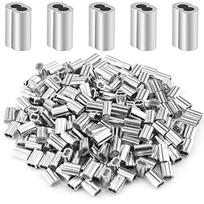 Heavy Duty Aluminium Crimp Sleeve Strong & Long Lasting Connector Simple Installation 200pcs for 1.5 Wire Rope & Cable 1