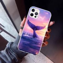Kuprotasis banginis Jūros milžinas telefono dėklas iPhone 17 Air 11 13 Mini 14 15 Plus 16 12 Pro Max 16E SE 7 8 modelis Minkštas TPU galinis dangtelis iPhone 14 Plus gray