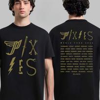 Retas Pixies pasaulinis turas 2025 Debesies Beždžionės Dvišalis Unisex Moteriški marškinėliai Aukštos kokybės prabanga Tinka tiek vyrams, tiek moterims Viršus Y2k S juoda