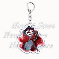 Cartoon Anime Series Helluva Blitzo Keychains Boss Keyring for Accessories Bag Pendant Key Chain Ring Jewelry Fans Friends Gifts