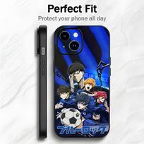 Sportinis japoniškas anime B-BLUE LOCK telefono dėklas Telefono dėklas Minkšta pakuotė Lengvas skirtas iPhone17 16 15 14 13ProMax iphone17air gray