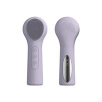 2025 Silicone Facial Cleansing Brush Heated Face Wash Pore Cleaner Waterproof Multifunctional Face Brush Blue AJ-6050 rožinė