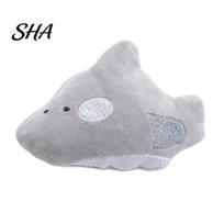 Natural Catnip Filled Toy Cat Toys, Plush Ocean Toys for Cats, Shark Fish Ray Shapes Interactive Kicker, Chew Soft Chewing Teething Stress Relief, pilka