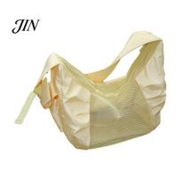 Built-in Safety Strap Pet Carrier Sling Bag with Breathable Mesh, Tether, Washable Cat Secure Harness Clip Bag, Crossbody for Cats And Small geltona