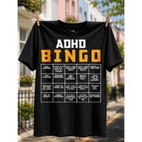 Casual Style Men'S T-Shirt ADHD Bingo Pattern Summer Wear Gift for Friends And Family S juoda