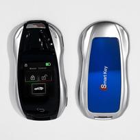 LCD išmanusis automobilio raktas su ekrano rodymu palaiko įėjimą be rakto, suderinamas su keliomis transporto priemonių markėmis, jutiklinio ekrano automobilio išmanusis raktas (Black,Hyundai) juoda
