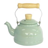 Fuji Enamel IH Cotton Vintage Green Horō Kettle, 1.6L, Compatible, Series,