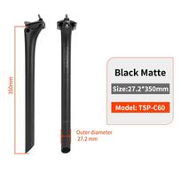 TOSEEK 27.2/31.6mm T800 Carbon Road MTB Gravel Bike Seatpost 20mm Offset 350/400mm Length 150-170g Racing Bicycle Seat Post OEM Carbon Fibre&27.2 - 28.6mm