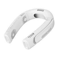 Portable Air Conditioner Neck Fan Semiconductor Cooling Bladeless Fan ,Rechargeable Hanging Personal Fan White