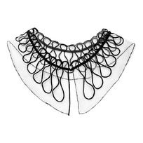 Chic Detachable Neckline Accessory Delicate Lace Spread Lapel Openwork Collar for Casual Wear juoda