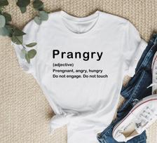 Prangry angry pregnant Mum to be, expecting, baby announcement T-shirt 4XL
