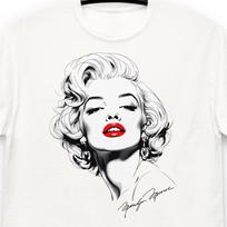 Marilyn Monroe Graphic T-Shirt: Iconic Red Lips Art M