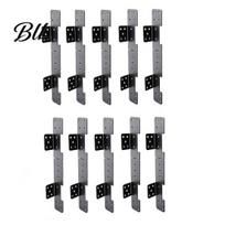2x10 Laiptų sijos laikiklis 10 vnt. Laikiklis Didelio atsparumo 18 gabaritų Reguliuojamas denio atraminis metalinis jungiklis 2x12 10 pcs gray