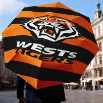 Wests Tigers Roar Strength And Pride Umbrella Folding umbrella, automatic umbrella 8-Frame for Travel, camping Use Gift for Halloween Christmas