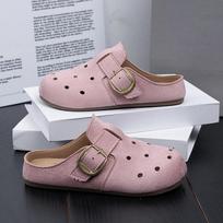 Children's Retro Flip-flops for Girls - Anti-slip, with Thick Heel, Suitable for Beach Shoes, Platform Shoes 26-27 rožinė