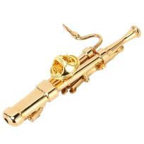 2pcs Gold Mini Basson Replica Metal Metal Basson Model  Music Lovers Decoration