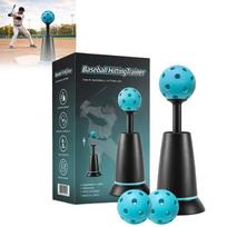 No Pitcher Baseball Hitting Tee Popper Automatic Ball Launcher Durable Nylon Frame Solo Batting Power Practice Training Gear