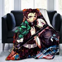 Demon Slayer pledai Flanenliniai pledai Anime pledas Kilimas Minkštas lovatiesė Šiltas paplūdimio kelioninis užklotas Vaikams Lovos Pledas ant sofos 75x90cm