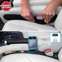 Drop Stop – originalus patentuotas automobilio sėdynės tarpų užpildas (Kaip matyti ant ryklių tanko) - Tarp sėdynių Konsolės laikiklis, 2 rinkinys ir Slide Free Pad ir