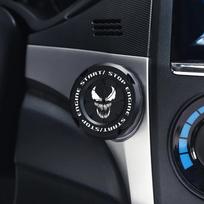 Automobilio vieno mygtuko užvedimo/išjungimo mygtuko dangtelis Automobilio salono dekoras Variklio uždegimo jungiklio apsauginis dangtelis Motociklo užvedimo žiedas geltona