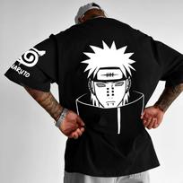 Naruto Animacijos Dariniai Anime Dydelis Marškinėliai Vyriški Vasaros Gatvės Stiliaus Spaudiniai Laisvalaikio Medvilniniai Apvalia Kaklo Trumpomis Rankovėmis Marškinėliai 4XL