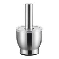 304 Stainless Steel Household Mashing Jar Anti-Slip Multifunction Pill Crusher Rust Proof Mortar and Pestle Set for Home Kitchen