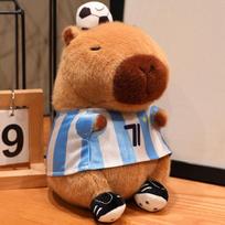 Cartoon Capybara Football Jersey Soccer Basketball Dress Cloth Capibara Plush Toys Stuffed Ball Player Series Gift for Boy Fans about 20-22cm