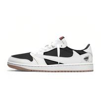 Jordan x Travis Scott Air Jordan 1 Stare Cushioning Slip Resistant Low top Vintage Basketball Shoes Women's Black DZ4137-700(Team1946-) 35.5