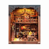 NEW Old times Tavern Wooden Dollhouse Miniature 3D Assemble Model with Furniture kit DIY Toy Gift for Children & Adults Casa