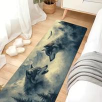 Vilko tema virtuvės kilimėlis neslystantis vandeniui atsparus grindų kilimas koridoriui, miegamajam, virtuvei gamtos/fantazijos stiliaus namų dekoras kilimas 40X120CM