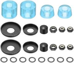 YELARXI Polyurethane Skateboard Bushings Truck Rebuild Long-Board Kit Washers Pivot Cup skaidri mėlyna spalva