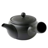 Tokoname Ware Black Clay Teapot 460ml with Ceramic Mesh Strainer - Made in Japan