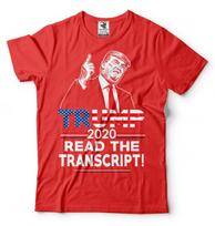 Read The Transcript TShirt Donald Trump President 2024 MAGA USA Republican Tee S