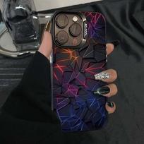 Colored crack-print case for Apple iPhone 16 Pro Max, iPhone 17, 15 Pro, Premium 14 Pro, Creative iPhone 7