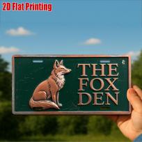 D Flat Printing pc Vintažinis metalinis ženklas tik dekoratyviam naudojimui Lauko plokštelė Sienų dekoras (cm xcm) Lapės Urvas Aliuminis 15x30cm(5.9x7.8inch)
