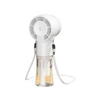 Neck Hanging Handheld Desk Fan Portable 1200mAh Battery USB Rechargeable Misting Fan for Travel Office Outdoor Use  White juoda