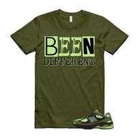 2010 Sea Moss Afterglow Olive Green Black T Shirt Match BEEN M