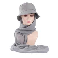 Comfortable Polyester Sun Hat Breathable Children Fisherman Hat Bucket Hat for Beach Holidays And Nature Walks šviesiai pilka spalva
