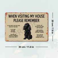Cocker Spaniel Dog Metal Tin Sign  x Inch PetThemed Wall Decor for Garden or Kitchen  Gift for Spaniel Owners  D Flat 20x30cm（7.8x11.8inch）